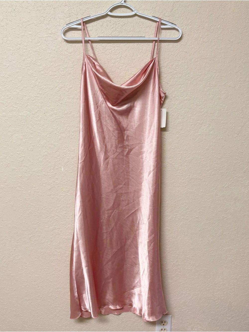 NWT Y2K Bebe Womens Maxi Slip Dress Satin Pink Whimsigoth Babydoll Size S